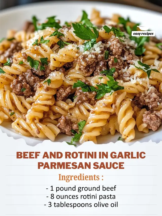 ⭐ Rotini in Garlic Parmesan Sauce Prep Time: 10 minutes Cook Time: 20 minutes Total Time: 30 minutes Ingredients: 8 oz rotini pasta 2 tbsp butter 3 cloves garlic, minced 1 cup heavy cream 1 cup grated Parmesan cheese ½ cup pasta water (as needed) ½ tsp black pepper ½ tsp salt (adjust to taste) ¼ tsp paprika (optional) Fresh parsley for garnish Directions: Cook the Pasta Bring a large pot of salted water to a boil. Add the rotini and cook until al dente. Reserve ½ cup of pasta water, then drain the pasta and set aside. Make the Garlic Base In a large pan, melt the butter over medium heat. Add minced garlic and sauté for 1 minute until fragrant (don’t let it burn). Create the Sauce Pour in the heavy cream and stir. Let it simmer for 2–3 minutes, then add the Parmesan cheese. Stir continuously until the cheese melts and the sauce becomes smooth. Adjust Consistency Add a splash of pasta water if the sauce is too thick. Season with salt, black pepper, and paprika. Combine Add the cooked rotini into the sauce. Toss until every piece is coated and glossy. Serve Garnish with fresh parsley and extra Parmesan on top. Serve warm and enjoy! #rotinipasta #pastarecipe #garlicparmesan