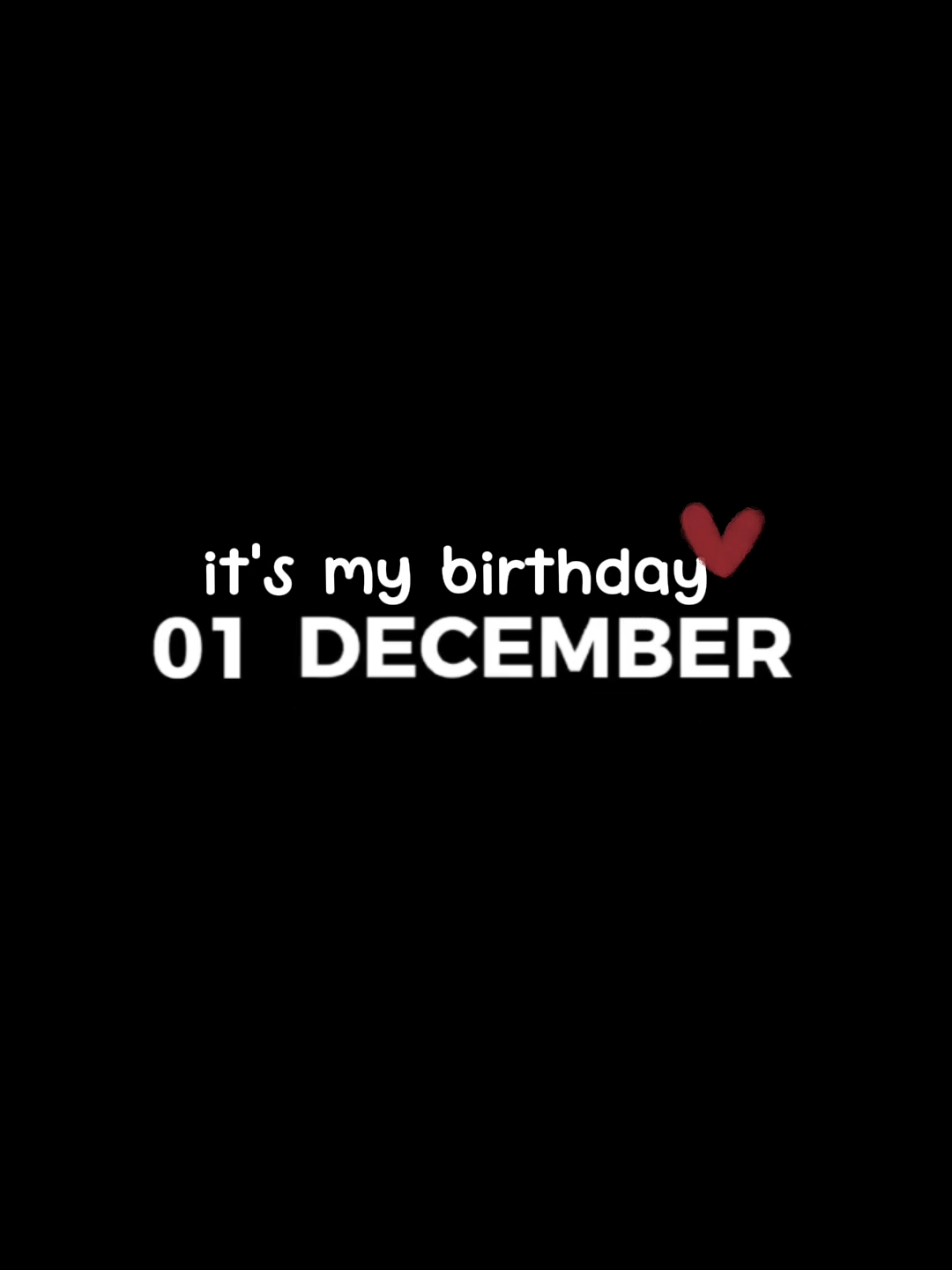 01 December It's my birthday! Just click 