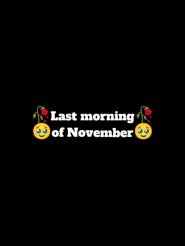 Last morning of November 🥹💔🥀💯💫🖇️///