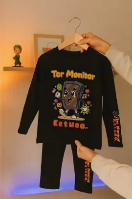 stelan piyama tidur anak tor monitor ketuaaa 🥰😍 #outfit #stelananak #piyamaanak #tormonitorketua #tormonitor 