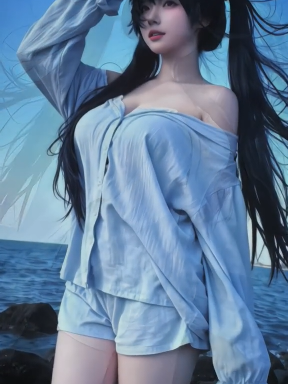 Indah bgt itu laut 😫 #douyin抖音 #fyp #douyin #chinesegirl 