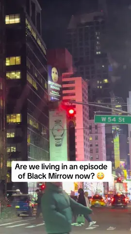 Scary…  #distopian #blackmirror #ai #nyc #fyp 