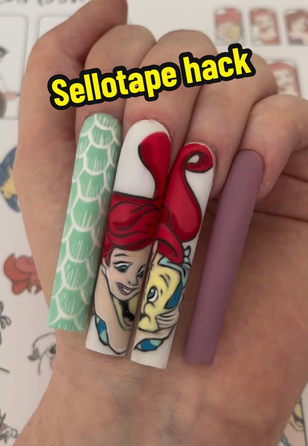 Sellotape hack, nail art in minutes. Take a look at my other videos for more in depth tutorials  #nailartist #hack #LifeHack #nailtech #fyp 