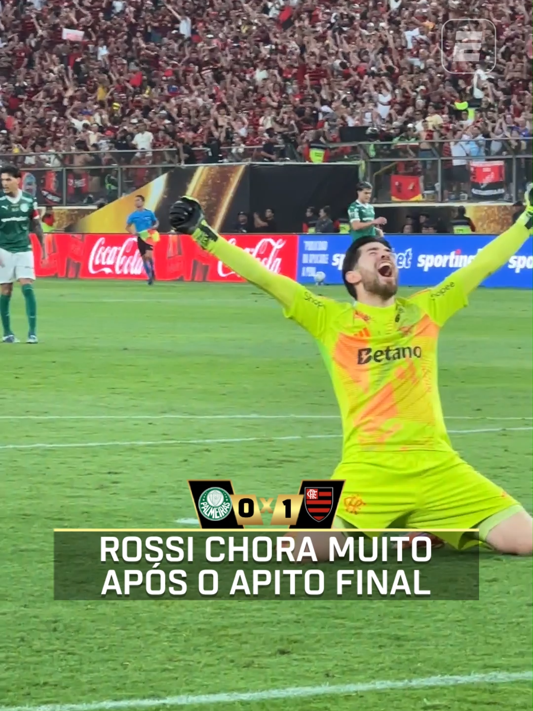 Impossível não se emocionar com Rossi após o apito final! Flamengo derrotou o Palmeiras e é CAMPEÃO DA CONMEBOL LIBERTADORES! 👉 Assista à CONMEBOL Libertadores no #DisneyPlus! #Palmeiras #Flamengo #LibertadoresNaESPN #Libertadores #FutebolNaESPN #Final #tiktokesportes