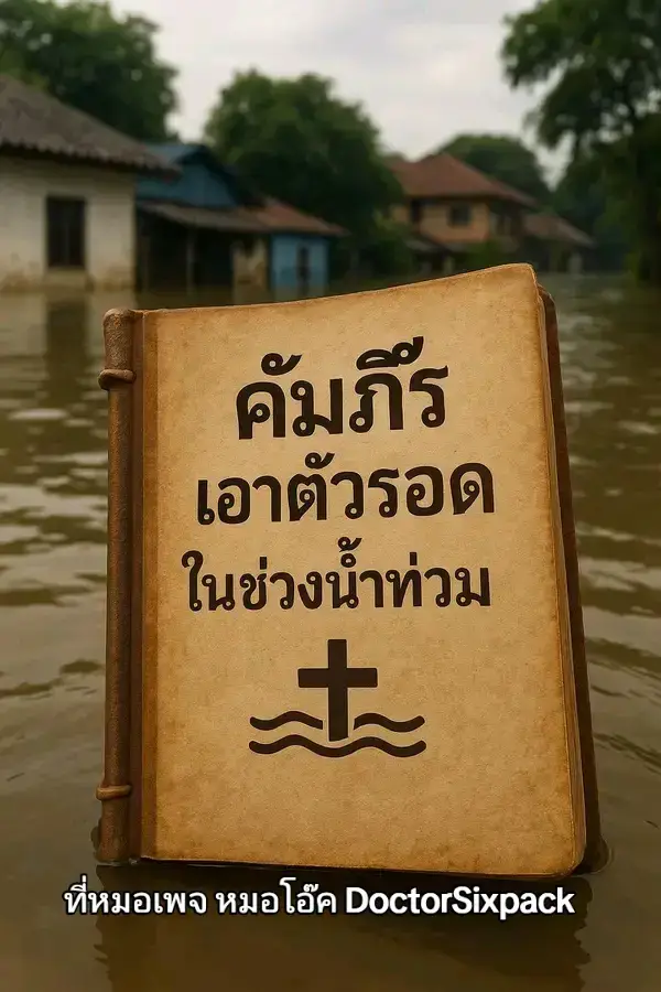 1️⃣ ภัยต่อชีวิต (เสี่ยงเสียชีวิต)  • จมน้ำ — เกิดในบ้านมากกว่าที่คิด เพราะเดินพลาดหลุมที่มองไม่เห็น  • ไฟฟ้าดูด — ปลั๊กไฟ เครื่องใช้ไฟฟ้า สายไฟที่แตะน้ำ แม้ระดับน้ำต่ำก็รั่วได้  • กระแสน้ำพัดพา — น้ำสูงแค่ 15–20 ซม. ก็พัดคนล้มได้  • อุบัติเหตุรถยนต์ — รถถูกน้ำดัน ล้อหลุดการควบคุม 2️⃣ ภัยจากโรคติดเชื้อ  • โรคฉี่หนู  • โรคผิวหนังพุพอง–ติดเชื้อแบคทีเรีย  • โรคท้องร่วง–อุจจาระร่วงเฉียบพลัน  • ไข้หวัด–ปอดอักเสบ จากความชื้นและอากาศเย็น  • ตาแดง–ตาอักเสบ จากน้ำสกปรก 3️⃣ ภัยจากสัตว์มีพิษหนีน้ำ  • งู  • ตะขาบ  • แมงป่อง  • หนู  • แมลงที่พาหะโรค 🔥 หมวด 1: สิ่งแรกที่ต้องทำทันทีเมื่อเห็นว่าน้ำเริ่มเข้า  1️⃣ ตัดไฟฟ้า “ทันที”  • ปิดคัตเอาต์หลักของบ้าน  • ถอดปลั๊กทุกจุด  • ห้ามเดินลุยน้ำไปปิดไฟถ้าพื้นแฉะ/น้ำแตะปลั๊ก  • ถ้าปิดไม่ได้ ให้แจ้ง 1129 (MEA) หรือ 1128 (PEA) 2️⃣ ปิดวาล์วน้ำ–ปิดแก๊ส–ปิดเตา  • เพื่อกันท่อระเบิด–น้ำย้อน–กลิ่นแก๊สรั่ว  • อย่าใช้เตาแก๊สถ้าน้ำเริ่มท่วมพื้นครัว 3️⃣ สังเกตระดับน้ำรอบบ้าน  • ถ้าขึ้นสูง 5–10 ซม. อย่างรวดเร็ว = น้ำมวลใหญ่  • ต้องเตรียม “อพยพ” หรือย้ายของขึ้นสูงทันที 4️⃣ ติดต่อสมาชิกในบ้าน  • รวมตัวทุกคน  • เช็กเด็ก–ผู้สูงอายุ–สัตว์เลี้ยง  • เตรียมแผนหนีออกจากบ้านในจุดที่ปลอดภัยที่สุด 5️⃣ สื่อสารกับกลุ่มเพื่อนบ้าน  • แจ้งให้รู้ว่าระดับน้ำถึงไหน  • แชร์ข้อมูลเพื่อป้องกันเหตุฉุกเฉิน 🚨 หมวด 2: ถ้าจำเป็นต้อง “อพยพออกจากบ้าน”  6️⃣ ของสำคัญที่ต้องพก   • บัตรประชาชน  • เงินสด  • ยาประจำตัวทุกชนิด (สำคัญที่สุด)  • โทรศัพท์ + Power bank  • เสื้อผ้า 1–2 ชุด  • ไฟฉาย + ถ่าน  • ผ้าอนามัย/ผ้าอ้อม  • น้ำดื่ม 1–2 ขวด 7️⃣ ย้ายของขึ้นสูงตามลำดับเวลา  • เครื่องใช้ไฟฟ้า  • เอกสารสำคัญ  • ของใช้มีค่า  • อาหารแห้ง  • อุปกรณ์ทำแผล 8️⃣ ตรวจพื้นก่อนเดินทุกก้าว  • ใช้ไม้ยาวจิ้มพื้นก่อนเดิน  • พื้นอาจทรุด มีหลุม ระดับต่างกัน 9️⃣ ห้ามขับรถฝ่าน้ำ  • น้ำสูง 30–40 ซม. รถจะลอยได้  • เครื่องดับกลางน้ำ = อันตรายต่อชีวิต  • ทิ้งรถได้ ให้ทิ้ง—ชีวิตสำคัญที่สุด 🔟 หากน้ำเชี่ยว ต้องรอเจ้าหน้าที่  • อย่าฝืนเดินลุย  • น้ำเชี่ยว 6–10 นิ้ว ก็พัดล้มคนได้ 1️⃣1️⃣ ระวังงู–สัตว์มีพิษในน้ำ  • เดินชิดผนังหรือกำแพงน้อยที่สุด  • กวาดไม้รอบขาก่อนเดิน 1️⃣2️⃣ หากถูกงูกัด  • ห้ามขันชะเนาะ  • ห้ามกรีดแผล  • ห้ามดูดพิษ  • รีบไป รพ. ภายใน 1 ชั่วโมง  • โทร 1669 ขอทีมแพทย์ฉุกเฉิน 1️⃣3️⃣ หากน้ำท่วมสูงจนออกไม่ได้  • ขึ้นจุดสูง เช่น ชั้นสอง–หลังคา  • โทรแจ้ง 199 (ดับเพลิง–กู้ชีพ) หรือ 1669 (แพทย์ฉุกเฉิน)  • โบกผ้าสีสดให้เห็นชัด 1️⃣4️⃣ สื่อสารกับครอบครัวตลอด  • บอกตำแหน่งทุกครั้งที่เคลื่อนย้าย  • ห้ามแยกกันเดิน 1️⃣5️⃣ ห้ามลงน้ำตอนกลางคืน  • มองไม่เห็นหลุม–สัตว์–สายไฟ  • อันตรายสูงที่สุดช่วงนี้ 1️⃣6️⃣ ถ้าบ้านมีผู้ป่วยติดเตียง  • อพยพก่อนคนอื่น  • เตรียมรถเข็น/เปล  • โทรแจ้ง 1669 เพื่อขอทีมช่วยเคลื่อนย้าย 🏠 หมวด 3: ถ้ายังพออยู่บ้านได้  1️⃣7️⃣ จัดน้ำ–อาหารให้พอ 3–5 วัน  • น้ำดื่ม 2 ลิตรต่อคนต่อวัน  • อาหารไม่ต้องแช่เย็น:  • ปลากระป๋อง  • ผลไม้สด  • นมกล่อง  • ขนมปังโฮลวีต  • อาหารกระป๋องพร้อมทาน 1️⃣8️⃣ สุขอนามัยต้องเข้มงวด  • ล้างมือด้วยน้ำ+สบู่  • ถ้าไม่สะดวก ใช้แอลกอฮอล์เจล  • หลีกเลี่ยงสัมผัสน้ำท่วมนาน 1️⃣9️⃣ จัดการห้องน้ำอย่างปลอดภัย  • ถ้าห้องน้ำใช้ไม่ได้  • ใช้ถุงดำรอง  • ผูกปากถุงให้แน่น  • ทิ้งในจุดที่ปลอดภัย 2️⃣0️⃣ ระวังเชื้อโรคในน้ำท่วม (ฉี่หนู–ตาแดง–ผิวหนังอักเสบ)  • อย่ามีแผลเปิดลงน้ำ  • ถ้าแผลโดนน้ำ ต้องล้างทันที  • ถ้าผิวหนังแดง เจ็บ คัน = ต้องพบแพทย์ 2️⃣1️⃣ จัดยา–เวชภัณฑ์ให้พร้อม  • ยาโรคประจำตัว  • ยาแก้ปวด  • ยาแก้ท้องเสีย  • น้ำเกลือแร่ ORS  • พลาสเตอร์–ผ้าก๊อซ 2️⃣2️⃣ ดูแลผู้สูงอายุ–เด็กเป็นพิเศษ  • เด็กจมน้ำเร็วมาก แม้น้ำระดับต่ำ  • ผู้สูงอายุเดินลำบาก เสี่ยงล้ม 2️⃣3️⃣ จัดบ้านให้ปลอดภัยในเวลากลางคืน  • วางไฟฉายหลายจุด  • ปิดพื้นที่เสี่ยง เช่น ห้องครัวที่มีน้ำท่วม  • ใช้เทียนเท่าที่จำเป็น ระวังไฟไหม้ 2️⃣4️⃣ ระวังโรคเครียด–ซึมเศร้าในช่วงน้ำท่วม  • คุยกับเพื่อนบ้าน–คนในบ้าน  • อย่าเก็บไว้คนเดียว  • หาที่สงบเพื่อตั้งสติ 2️⃣5️⃣ ตรวจไฟรั่วประจำ  • ถ้าสงสัย ให้โทรหน่วยงานไฟฟ้าช่วยตรวจ  • ห้ามจับตู้เย็น–เครื่องซักผ้า–ปลั๊ก ที่โดนน้ำท่วม 📞 เบอร์หน่วยงานสำคัญ   • 📌 แจ้งเหตุฉุกเฉินรวม 24 ชม. — 191  • 📌 แพทย์ฉุกเฉิน — 1669  • 📌 ดับเพลิง–กู้ภัย — 199  • 📌 กฟน. (ไฟฟ้า กทม.) — 1130 หรือ 1129  • 📌 กฟภ. (ไฟฟ้าต่างจังหวัด) — 1128  • 📌 กรมป้องกันและบรรเทาสาธารณภัย — 1784  • 📌 สพฉ. ศูนย์แพทย์ฉุกเฉิน — 1669  • 📌 ตำรวจท่องเที่ยว/ช่วยค้นหา — 1155  • 📌 สายด่วนน้ำประปา — 1125  • 📌 กระทรวงสาธารณสุข — 1422  • 📌 หน่วยกู้ชีพกู้ภัยท้องถิ่น (เช่น มูลนิธิร่วมกตัญญู/ป่อเต็กตึ๊ง) — เบอร์พื้นที่ใกล้บ้าน