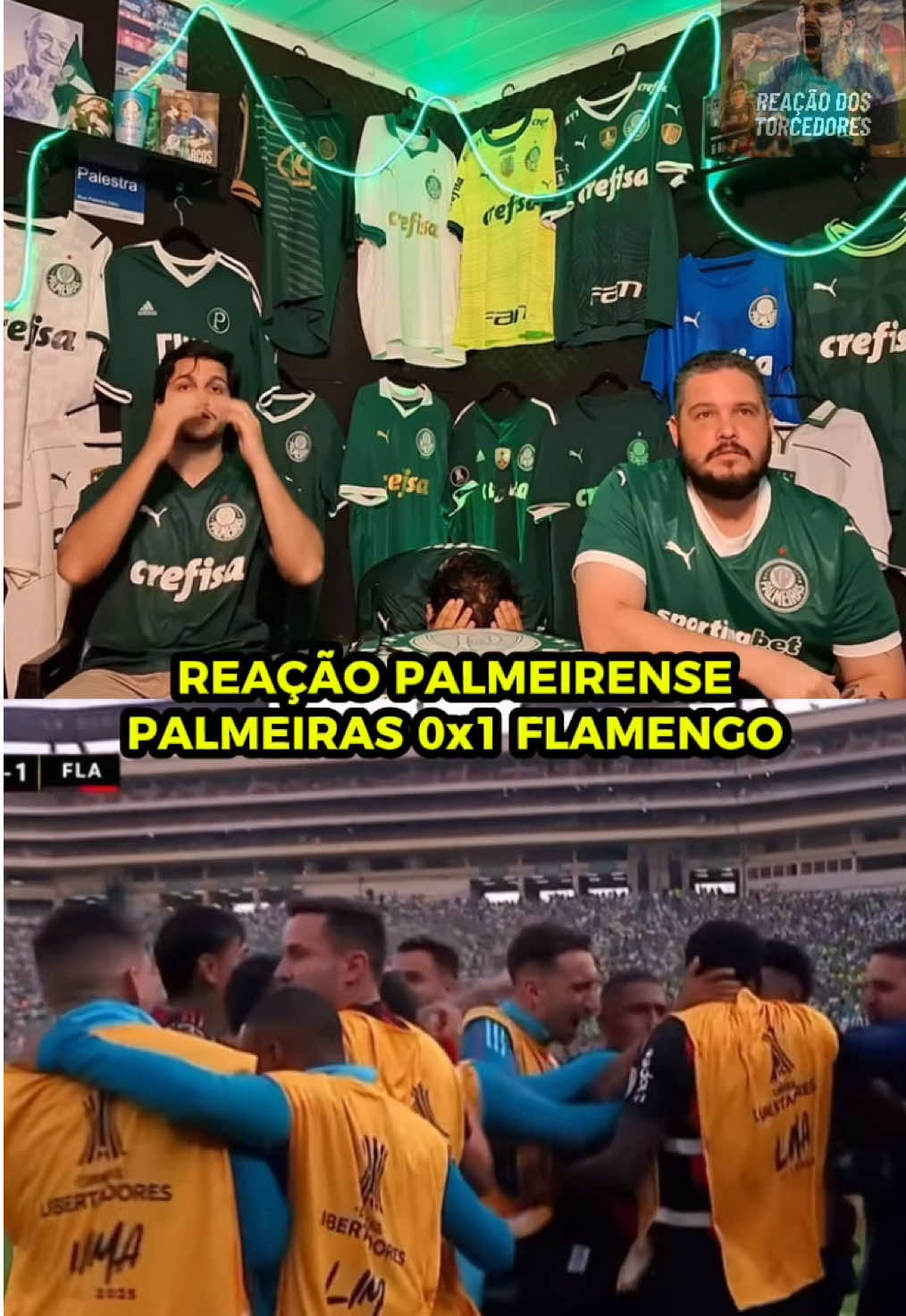 REAÇÃO PALMEIRENSE NA DERROTA PARA O FLAMENGO NA FINAL DA LIBERTADORES #flamengo #palmeiras #libertadores #futebol #campeao