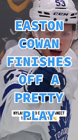 Easton Cowan has his second goal in as many games 🚨 #NHL #nhltiktoks #eastoncowan #mapleleafs #leafs 