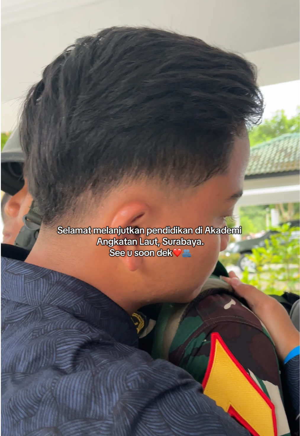 Sehat-sehat dan semoga dilancarkan pendidikannya dek, very proud of you❤️ See u soon🫂 @alfii  #akademimiliter #akademiangkatanlaut #akademitni #wisjur #fyp 