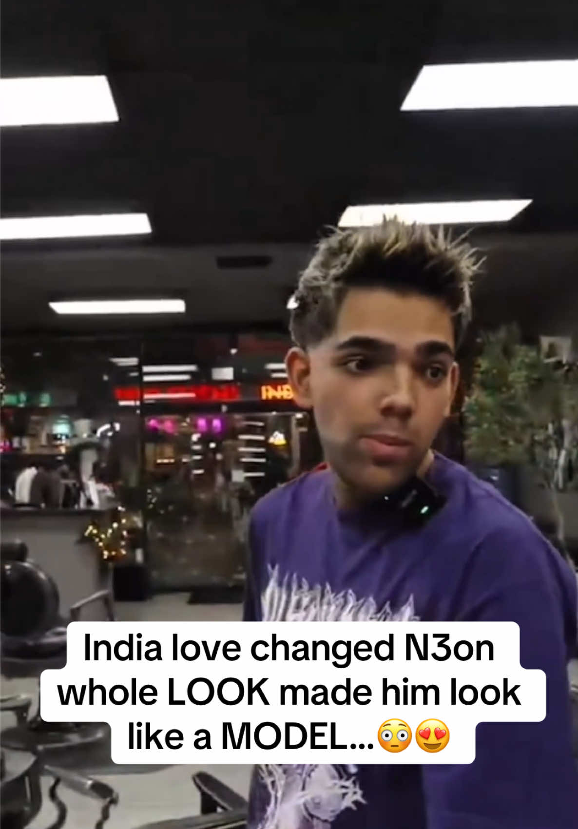 India love changed N3on whole LOOK made him look like a MODEL…😳😍#n3on #fyp #indialove 
