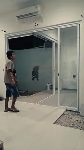 PINTU SLIDING SUDUT MODEL T #pintualumuniumtangerang #citraraya #alumunium #innovalum #juraganalumunium 