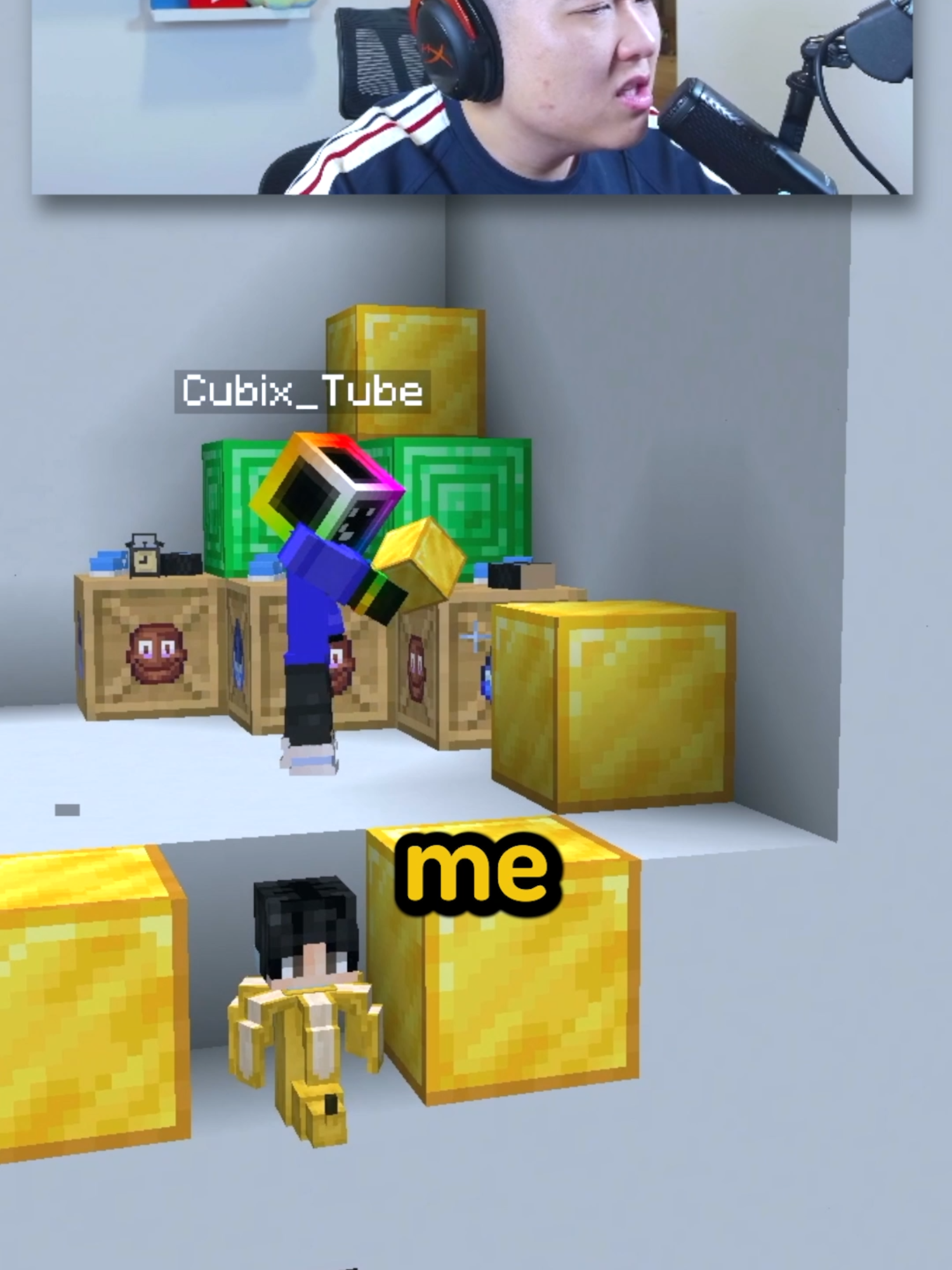 He Fish Rod Me Into The Color Match#Minecraft #cubix #nathanlive