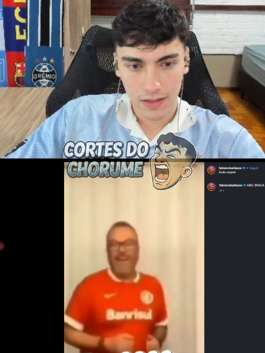 CHORUME REAGE A REEDIÇÃO DE LA VEM O ABELAO DO BALDASSO KKKKKKKKKKKKKKKKKKK #internacional #futebol #futebolbrasileiro #gremio #brasileirao