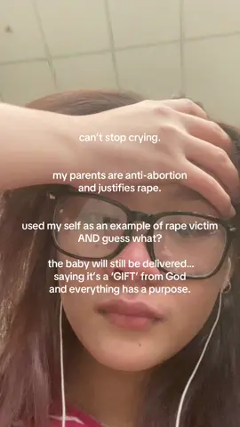 i feel sick to my stomach. abortion is healthcare! A basic human rights!! i know they’re just a product of their generation but hearing it from their mouth still left me in devastation.   how can religious people actually be blind and thinks it’s all about the God when in fact it’s not God’s plan to harm women??  God doesn’t want women to suffer and be used!! still they find a way to justify these worthless rapists.  pro-abortion is also pro-life for all the women!! #proabortion  edit: yall i am not a victim. but imagine i was only using myself as an example if “I” was a victim— their own child. their opinion still stands. i guess we can still disagree but still love them :)) hindi naman yun mawawala eh. ik they were anti abortion but i still asked, yun lang yung masakit. was crying in the grocery and the car ride back home was silent PRAYING FOR ALL THE WOMEN WHO IS EXPERIENCING THIS!! HUGS TO ALL OF YOU🫂🫂 THOSE WHO COMMENTED AND CHOSE NOT TO YALL ARE PRECIOUS BEINGS AND STRONG human beings!! 