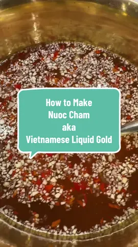 I love this Vietnamese nuoc cham sauce aka liquid gold. I like to make a big batch then store it in my fridge so it’s ready to go whenever I need it. It really pairs well with so many Vietnamese dishes. 🤤 #nuoccham #vietnamesefood #cookwithme #hmong #Recipe