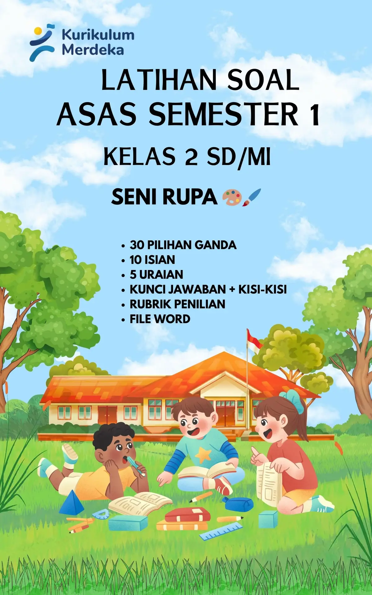 Latihan soal SAS Seni Rupa 🎨📝📚 Kelas 2 SD/MI Tahun Ajaran 2025/2026. Sudah lengkap dengan kunci jawaban + kisi-kisi + rubrik penilaian, Cocok untuk persiapan ujian akhir. #sumatifakhirsemester #kelas2 #gurukreatif #senirupa #semuaorang