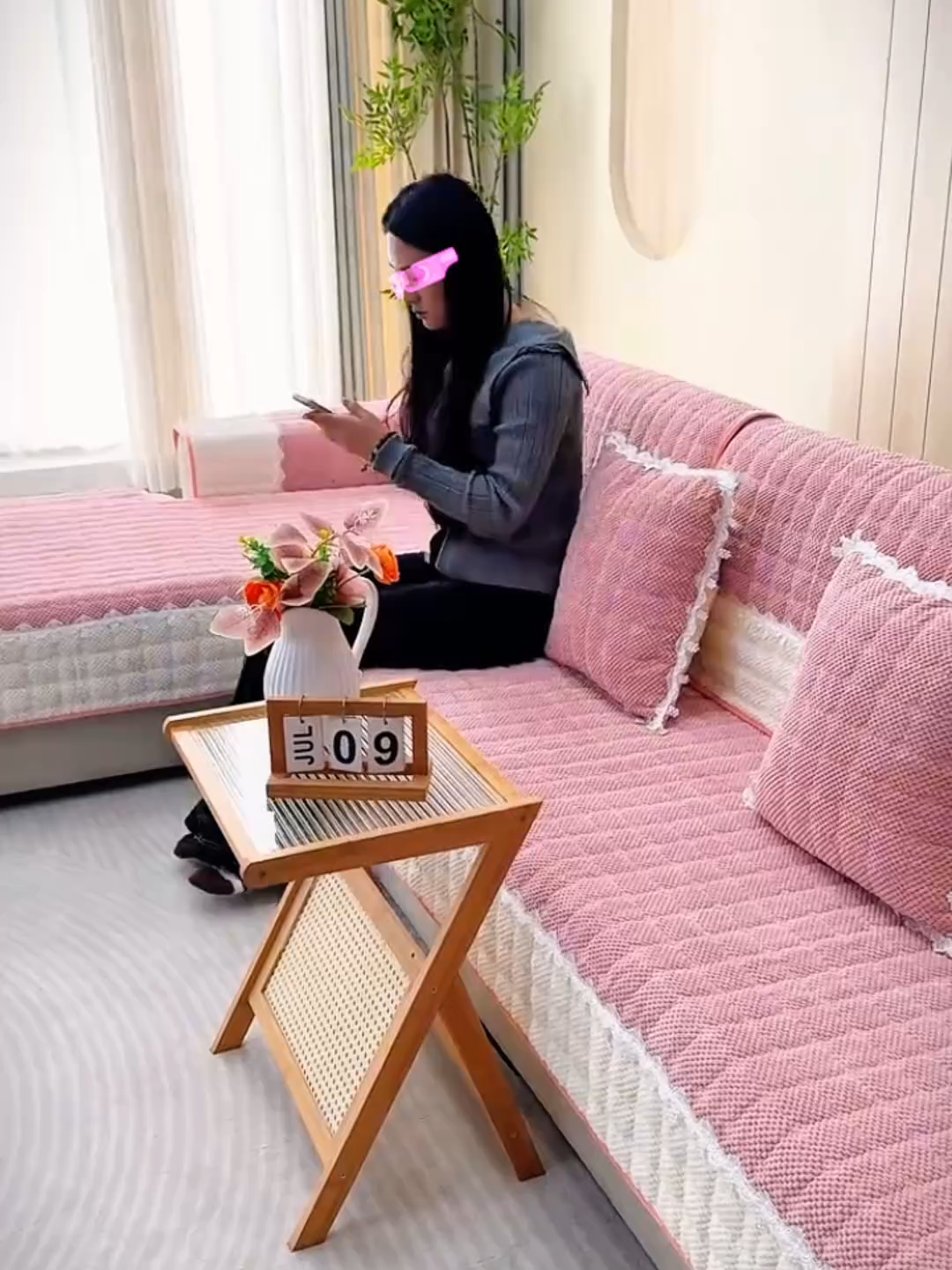 Corduroy Sofa Cover Fully Wrapped Sofa Blanket Sofa Cover Fabric Anti Slip Dirt Proof Warm Comfortable Wear-Resistant All-Encompassing Sofa Cover #fyp #foryou #goodthing #tiktokshop