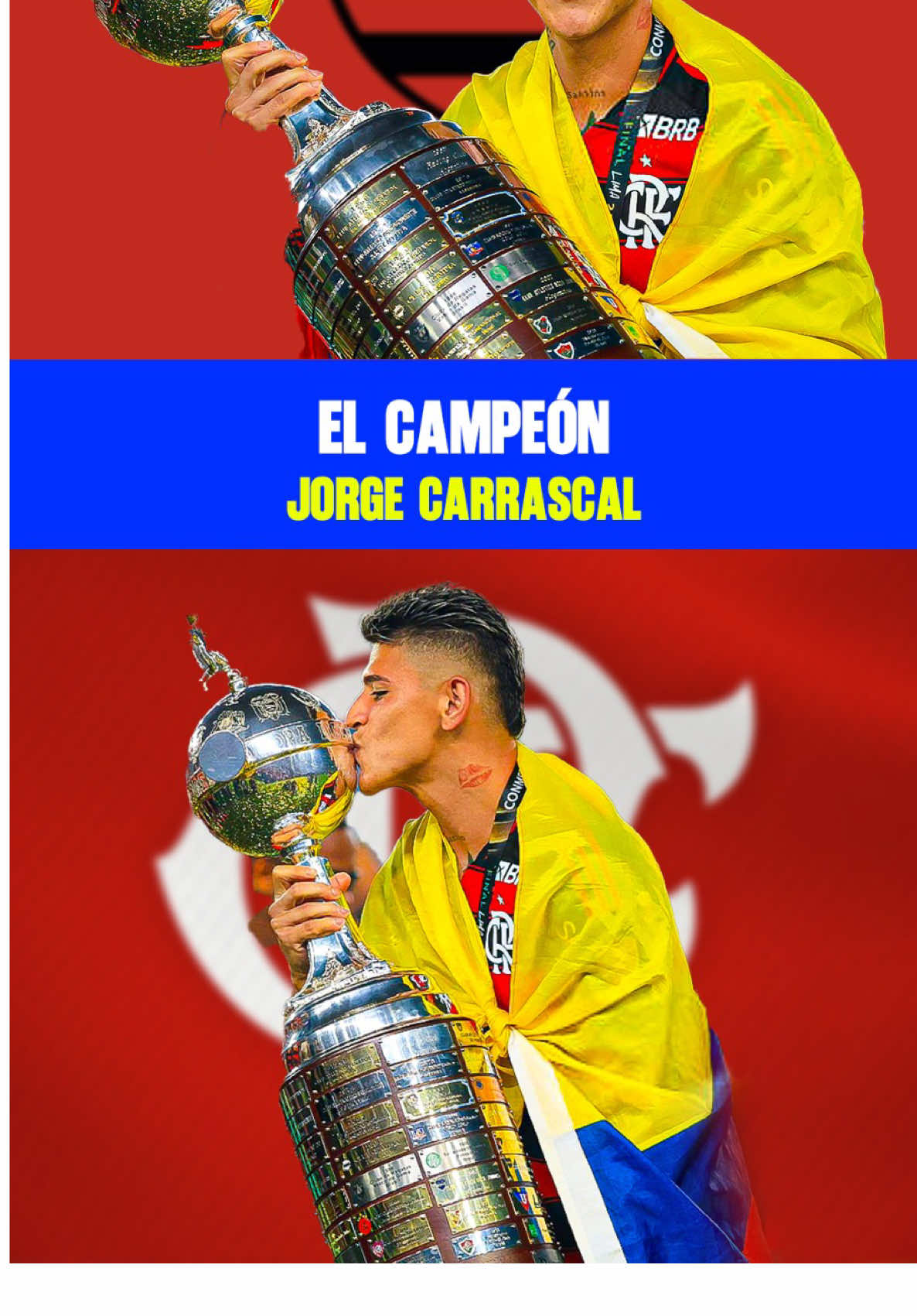 𝗝𝗼𝗿𝗴𝗲 𝗖𝗮𝗿𝗿𝗮𝘀𝗰𝗮𝗹, campeón de la Copa Libertadores ⚽️🏆🇨🇴 #LaFecha #Jorgecarrascal #flamengo #copalibertadores #campeón