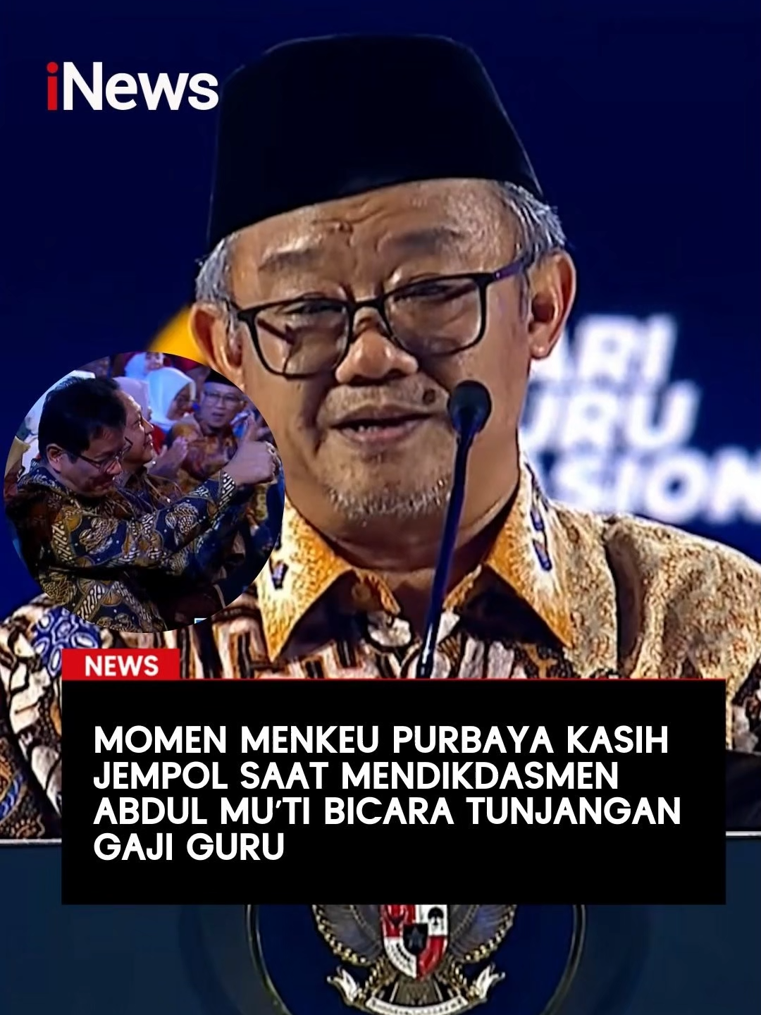 Menteri Pendidikan Dasar dan Menengah (Mendikdasmen) Abdul Mu’ti melapor kepada Presiden Prabowo Subianto terkait program peningkatan kesejahteraan guru yang sudah terlaksana. Selain itu, Mu’ti menuturkan tunjangan bagi guru ASN yang setara dengan gaji pokok, juga telah dibayarkan penuh dan sudah ditransfer ke rekening penerima. Namun sementara transfer tunjangan baru dilakukan 3 bulan sekali, dan diupayakan pada tahun depan bisa dilakukan selama tiap bulan.  