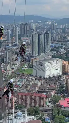 ketua turun dulu #CapCut #ropeaccess #spider #tower 