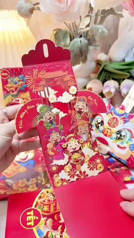 [Mới Nhất 2026] Set 6 Bao Lì Xì 3D Popup - TAYTA - Độc Đáo - Tết Việt Nam 🤍🧧 #xoaixoaishop #baolixi #tet2026 #lixi #2026 