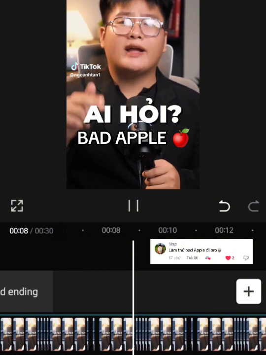 Ai hỏi Ai hỏi? - bad apple 🍎 #badapple #edit #capcut #aihoi #viral 