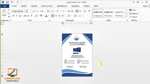 Project Book Cover Design in MS Word Easy Tutorial #vairal_video #education #mswordtutorial #newdesign 