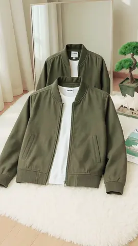 Áo khoác bomber đen kaki LADOS, thấm hút tốt, form rộng thoái mái ôm, nhẹ nhàng #aokhoacbomber #xuhuong #thoitrangnam #aogio #quanao 
