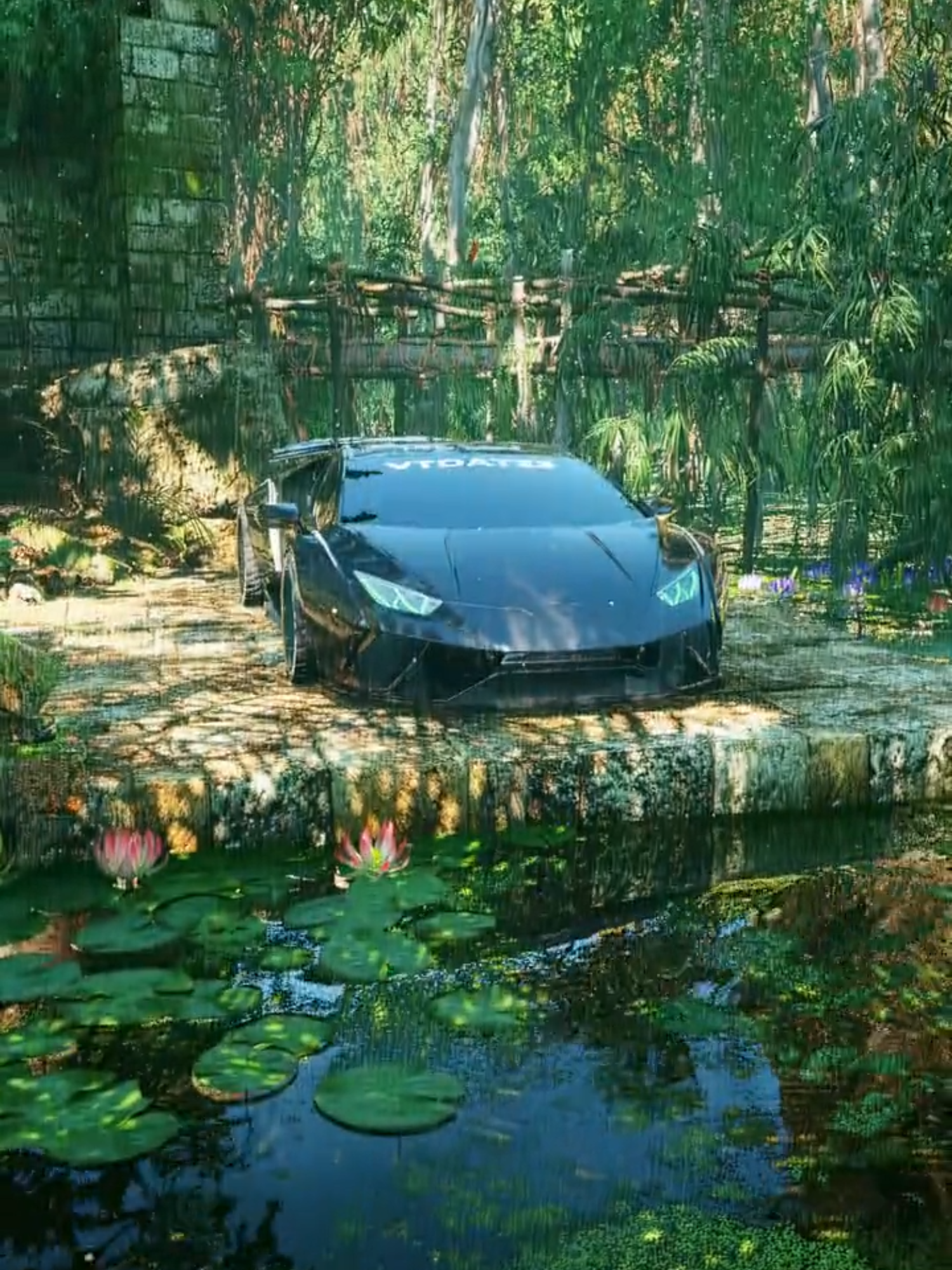 Lamborghini Huracan in forest 🍃🌳🌱| Song: VYSE (Super Slowed) - UdieNnx & LOSTOV #3D #car #caredit #120fps #fyp #фонк #120fps4k #ue5 #supercar #forest #lamborghinihuracan ★ upload method ★ TG: @editing_news