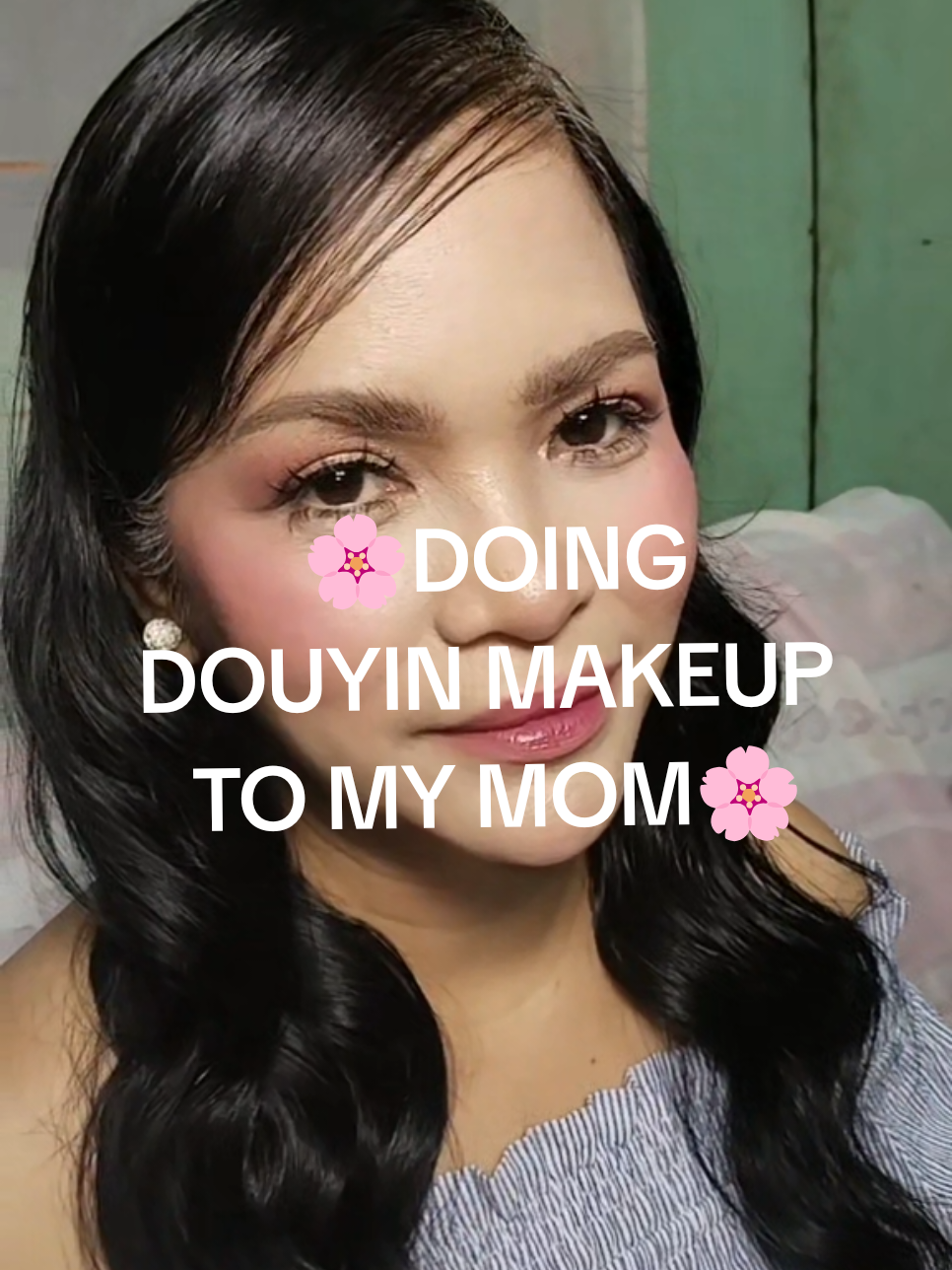 doing douyin makeup to my mom🌷💕🌸🩷 #douyinmakeup #makeuptutorial #momtransformation #softmakeuplook #fyp  products used: setting spray @seamakeup.ph  foundation @vicecosmeticsph  concealer @squadcosmetics  brow mascara @imagic.official.vn liquid blush in the shade always sassy@ViceCosmeticsPH   blush in the shade miss dolly @chuchubeautyph  eyelash cluster @faneyefaneye198  lip combo: @o.two.o.ph.beauty M11 gloss @everbilenaofficial  loose powder @focallure.ph 