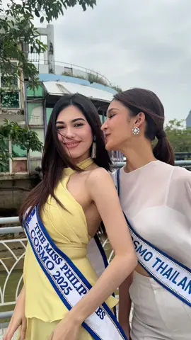 Sweet, effortless allure from our Cosmo Queens by the poetic Huong River in Hue, Vietnam 😍  Miss Cosmo Philippines & Miss Cosmo Thailand #MissCosmo #ImpactfulBeauty #MissCosmo2025 #RisingDragon #MissCosmo2ndEdition