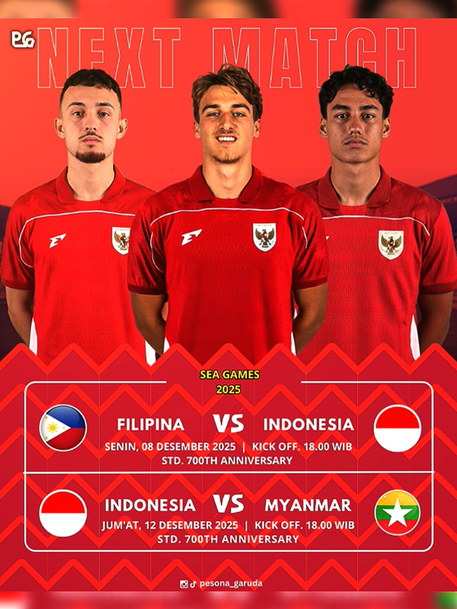 Next Match‼️Catat Gais, Jadwal Garuda Muda di Sea Games 2025🔥🇮🇩🦅 - - 📷 IG: pesona_garudaa - - #nextmatch #matchday #timnasday #garudamuda #timnasindonesia #filipina #myanmar #seagames2025 #desember #fyp #pesonagaruda 