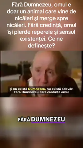 Fără Dumnezeu, omul e doar un animal care vine de nicăieri și merge spre nicăieri. Fără credință, omul își pierde reperele și sensul existenței. Ce ne definește? #Credință #Dumnezeu #Viață #Sens #Rațiune  @Romanian National Security @Romanian National Security @Romanian National Security 