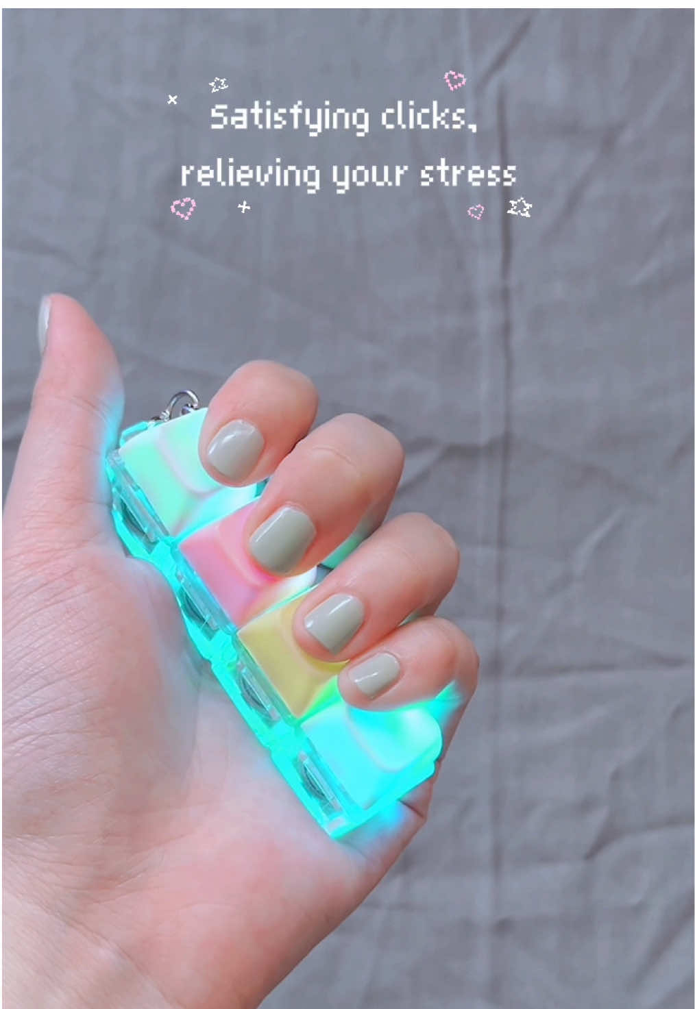 ASMR stress reliever ✨ #keychainkeyboard #fidget #fidgettoys #fyp #keyboardfidget    