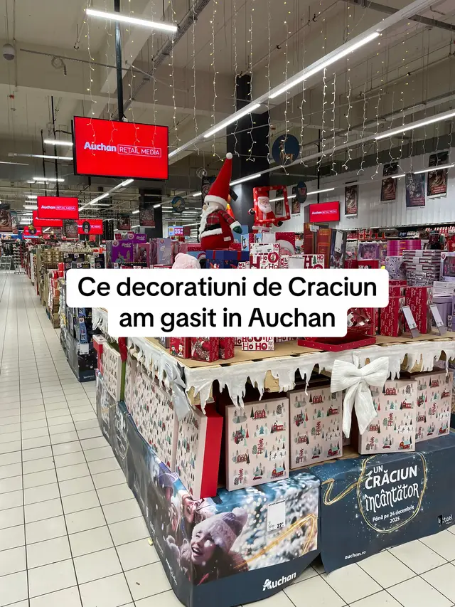 Seria de Craciun continua cu decoratiunile din @AuchanRomania! Eu v-am zis intr-un video anterior ca au foarte multe chestii dragute cu tematica de Craciun, dar, in caz ca nu m-ati crezut, am venit sa va arat! #christmas #decoratiunicraciun #xmas #auchan #craciun 