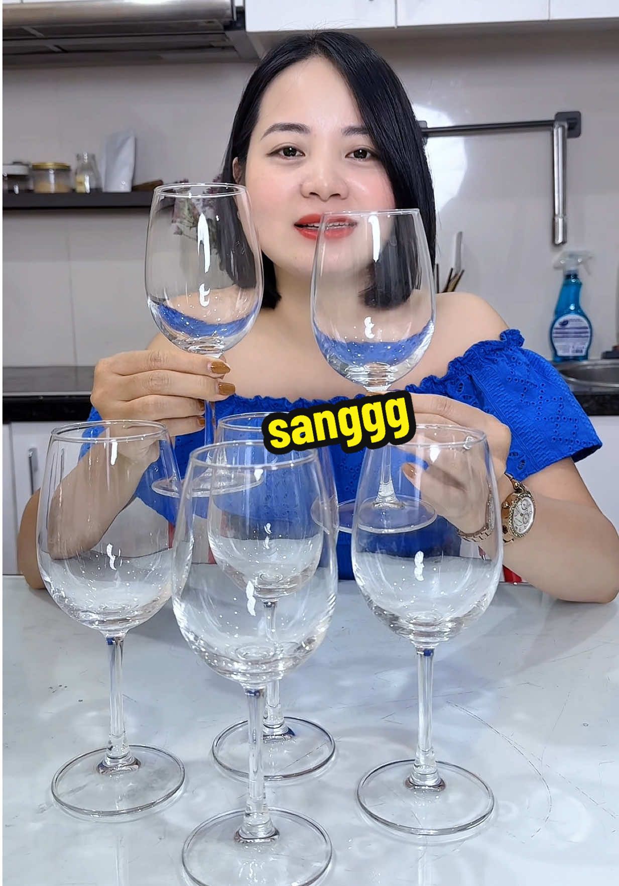 Ly vang cao cấp #haxinh #bolythuytinhcaocap #bolythuytinh #sangtrong 