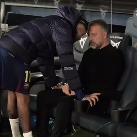 My coach is depressed😭💔 #hansiflick #flick #fcbarcelona #fyp #raphinha 