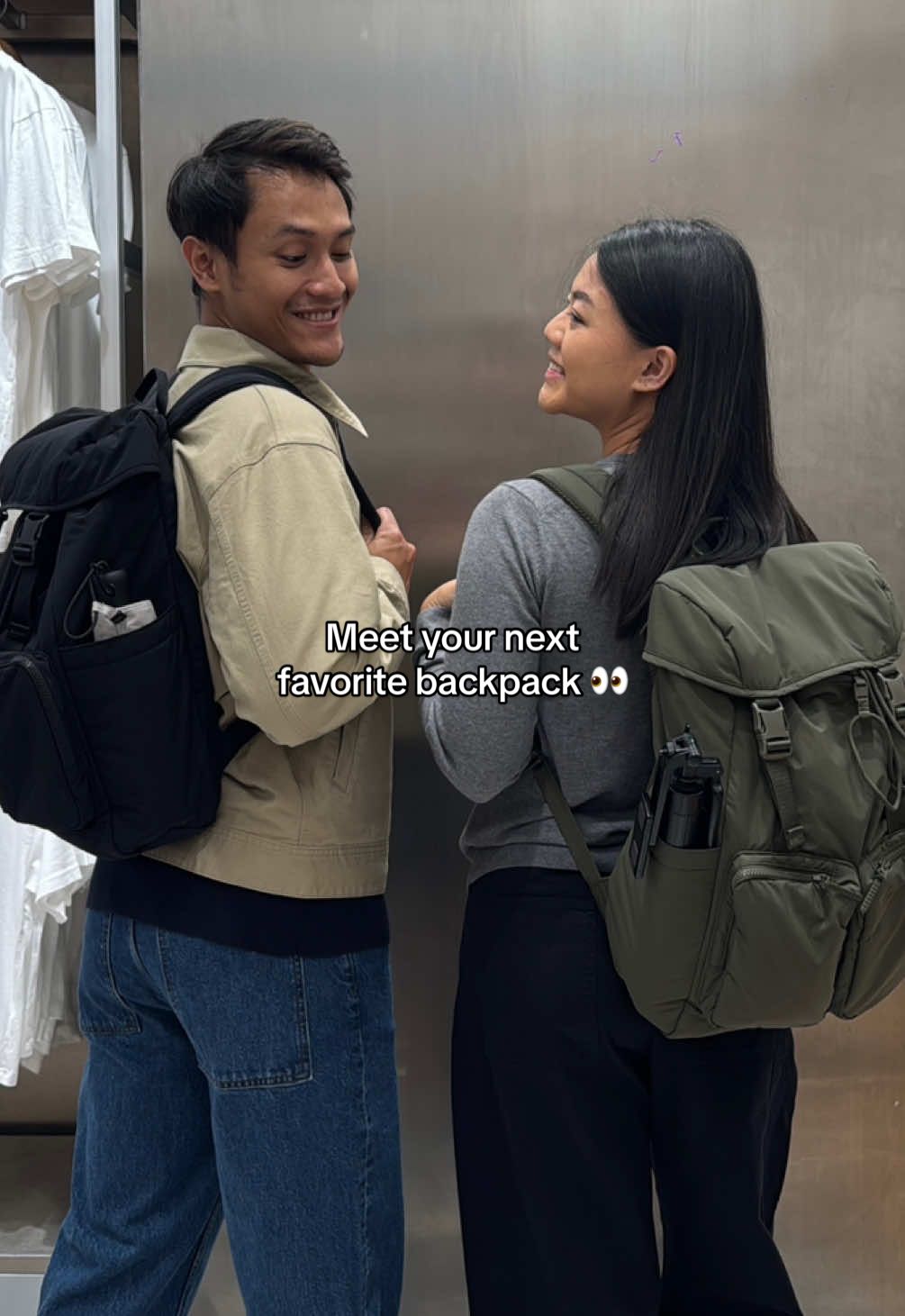 When you can practically fit your whole house into this backpack 🤣😭 #UNIQLO #UNIQLOIndonesia