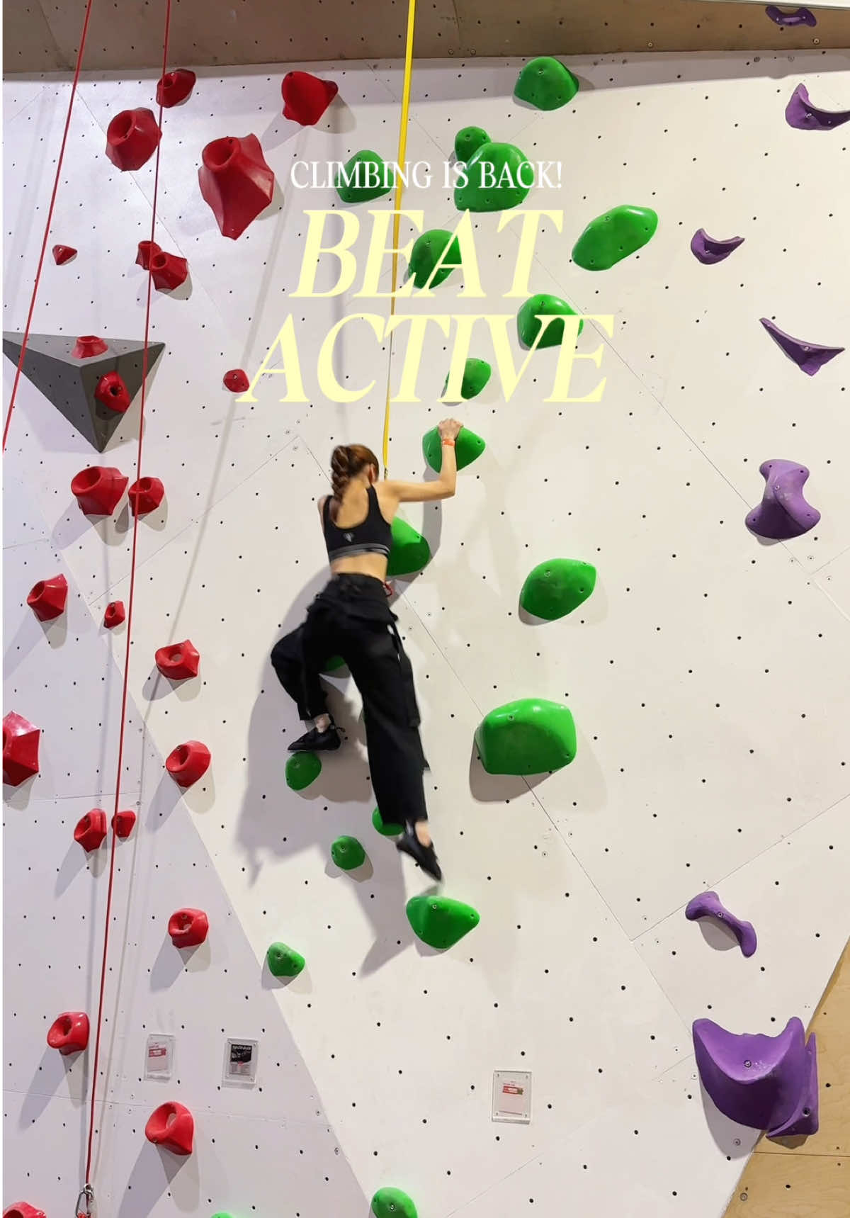 ปีนก็ได้ รูปก็ปัง! แบบนี้ต้องที่ @BEAT Active โซนปีนผากลับมาแล้วบอกเลยว่าสนุกมาก 🧗🏻‍♀️ #BEATActive #BEATActiveclimbing #ปีนผา