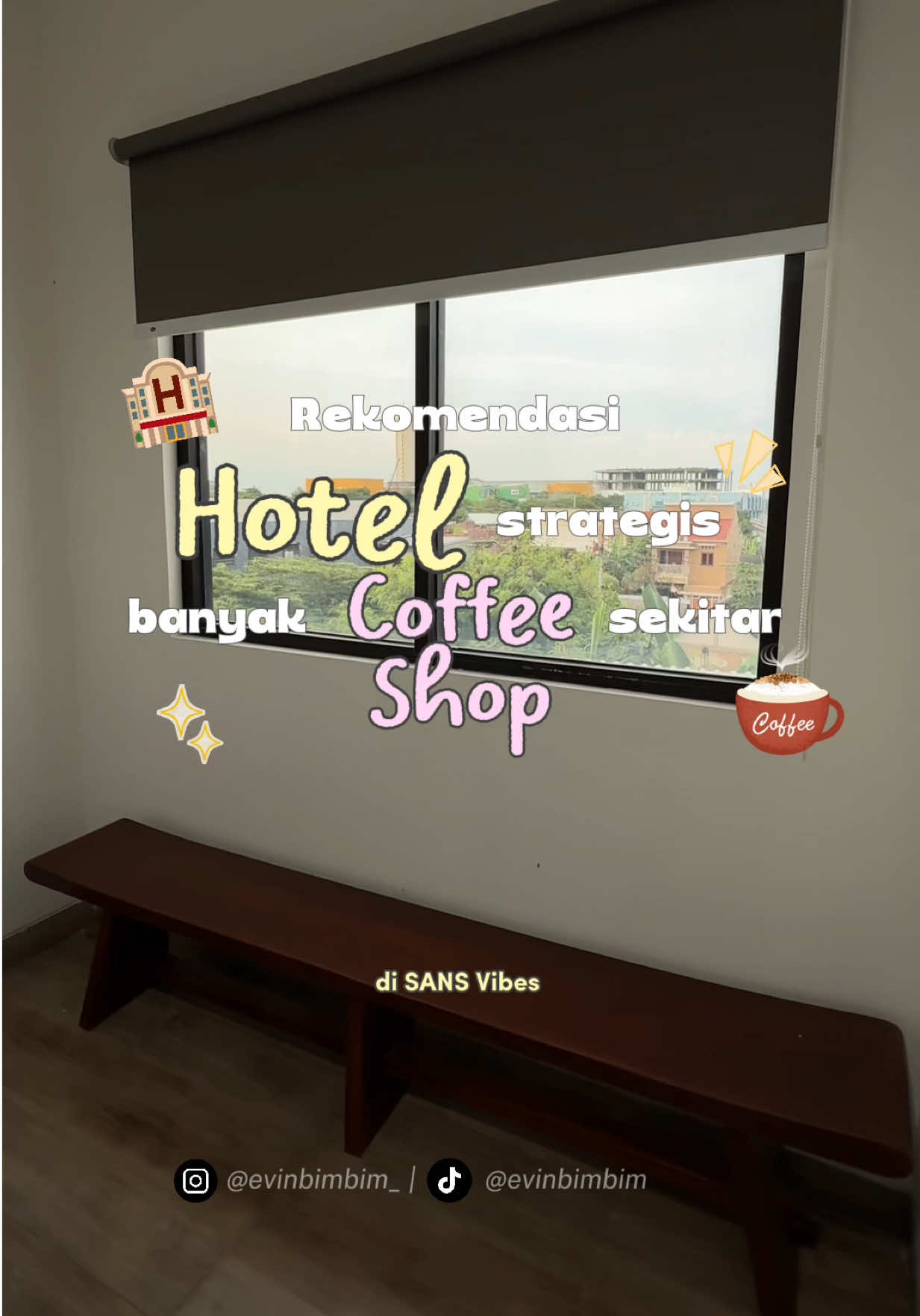 Nginep cozy + ga worry karna banyak cafe gemas area hotel! 🛌🍕🤩 #RedTravelers #BerkeSANS #SANSVibesDNawasena #HotelSANS #BudgetHotelSolo 