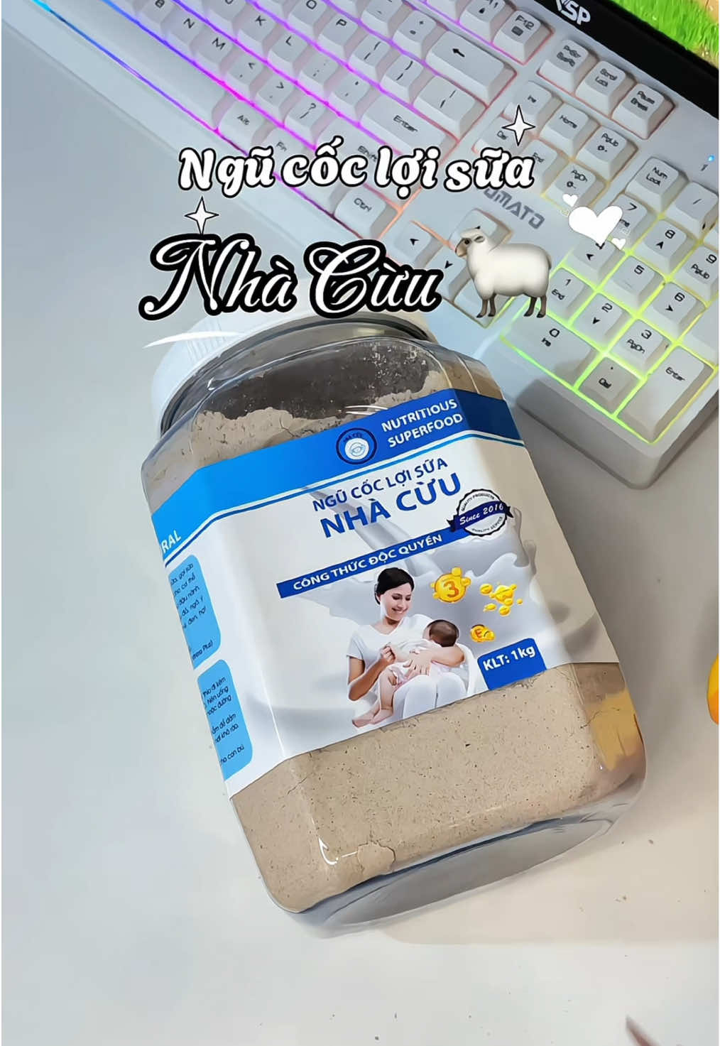 Ngũ cốc lợi sữa Nhà Cừu 🐑 #ngucocloisua #ngucoc #chamcon #ngucocnhacuu #sausinh 