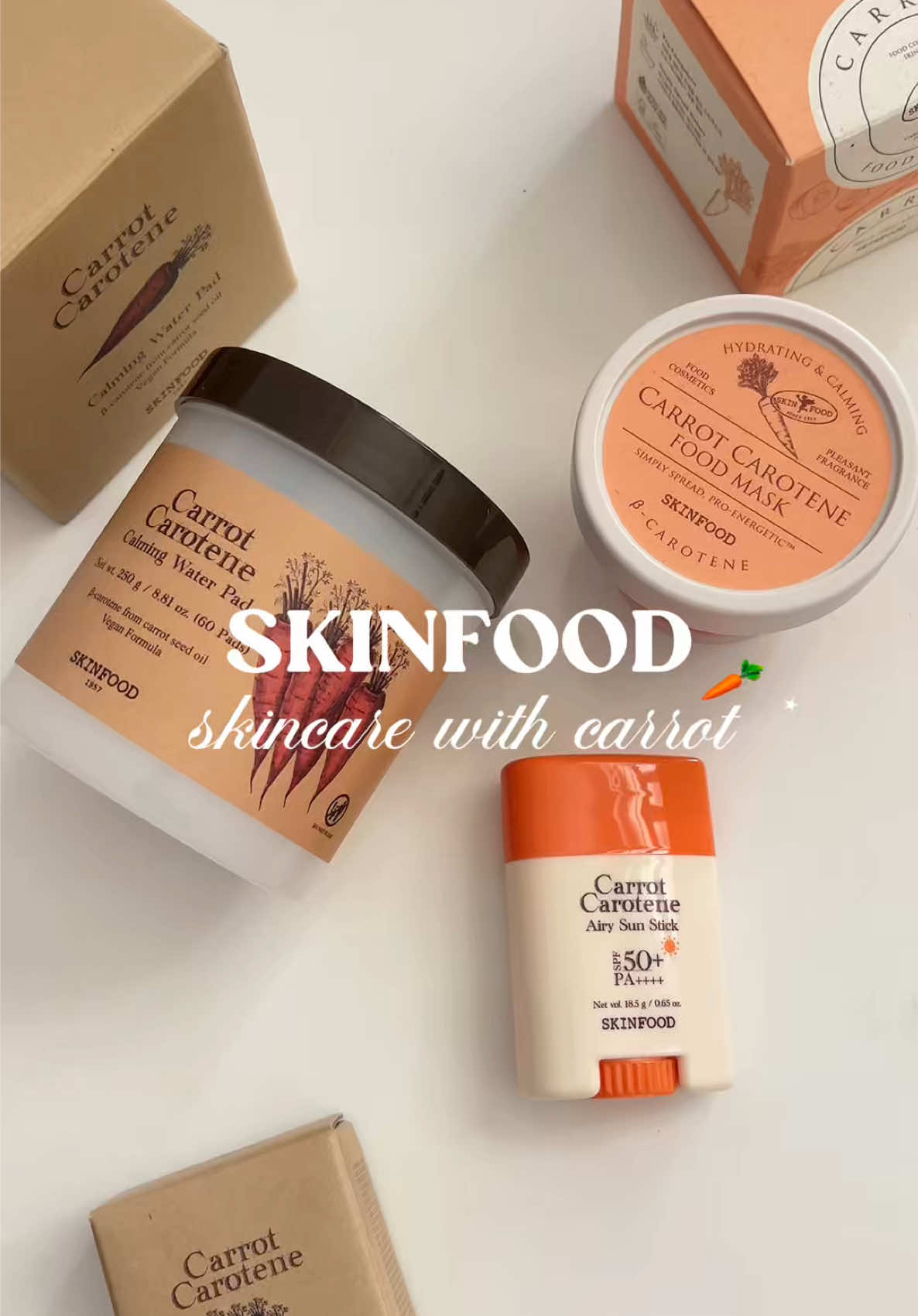 Line Cà Rốt nhà Skinfood chính thức ra mắt trên Tiktok Shop rùi nè 🥕🧑‍🌾@SKINFOOD VIỆT NAM @skinfood_global #skinfood_vietnam #skinfood1957 #glowskincare #carrotpad #kbeauty 