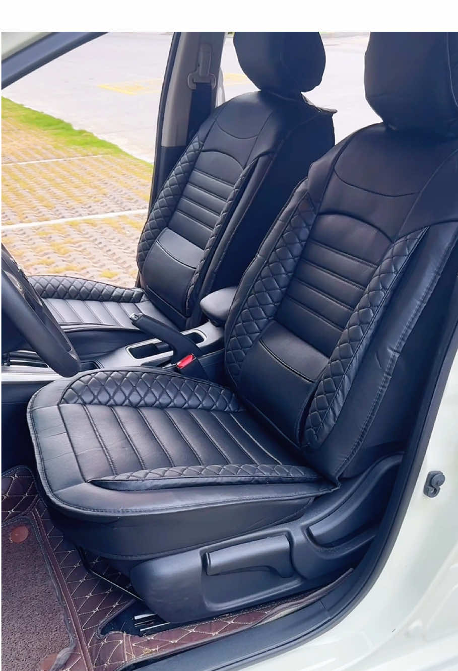 Leatherette Universal Car Seat Covers - Luxury Look & Waterproof | Full Set for 5-Seater Vehicles#carseat 