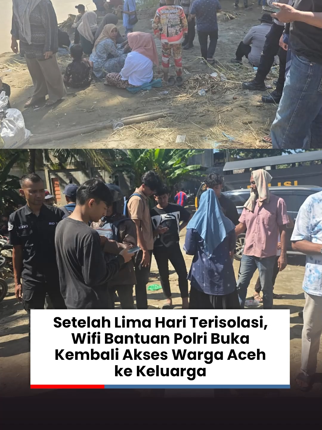 Setelah Lima Hari Terisolasi, Wifi Bantuan Polri Buka Kembali Akses Warga Aceh ke Keluarga #Viral #viral_video #news #polri #komatv #terkini #polisibaik #poldaaceh #prayforaceh #bencanalam #banjirsumatera