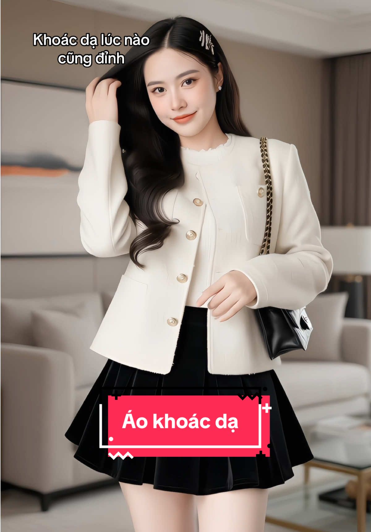 Áo dạ tiêu Nữ khuy đồng #aokhoac #phoidoxinh #thoitrangnu 