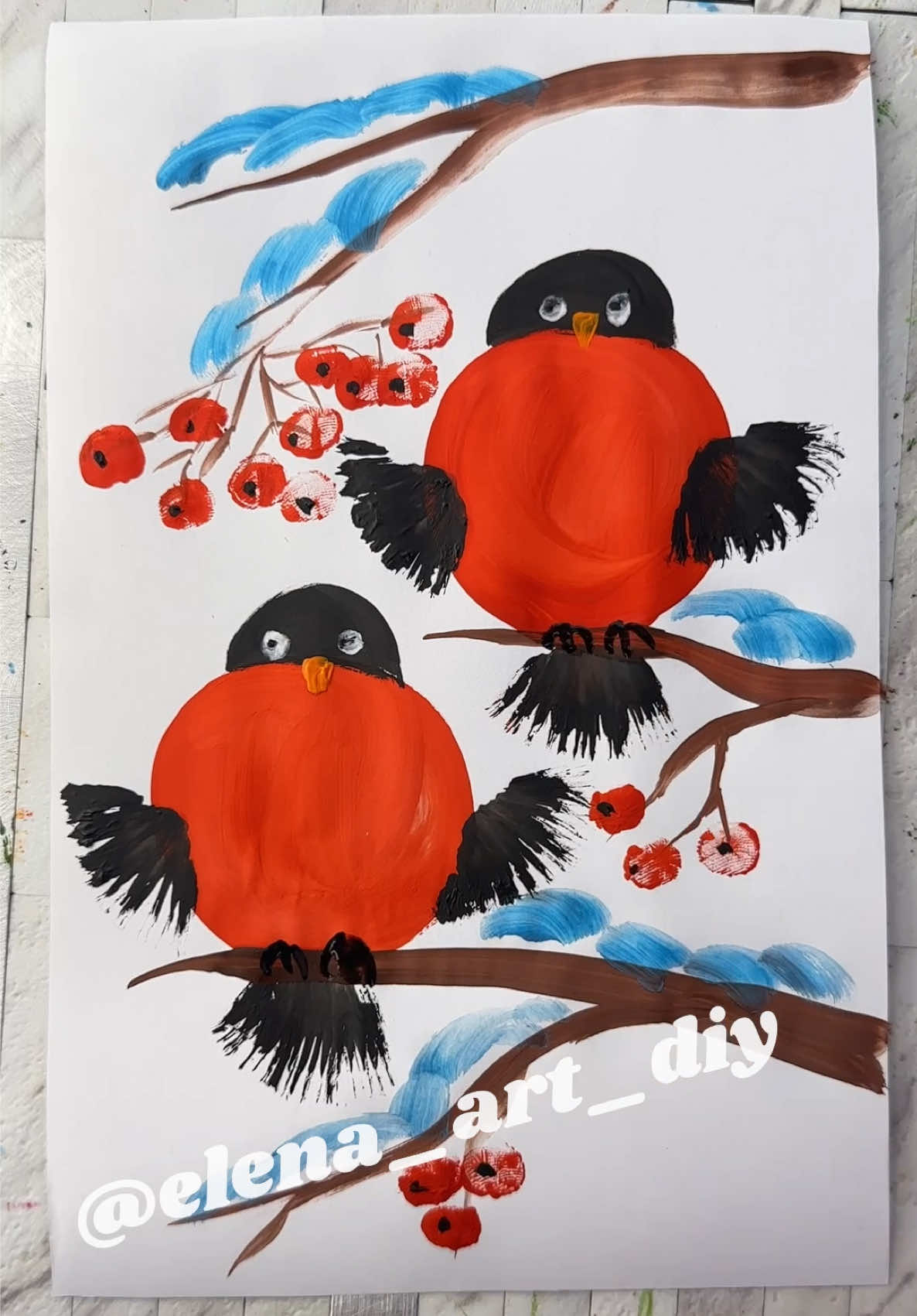 Drawing for kids🎨 child drawing ❄️ paint drawings🐦  #drawigwithchildren #childrendrawing #drawingtutorialsimple #рисованиедляначинающих #малювання #dawings #winterdrawing #sketchbook #arte