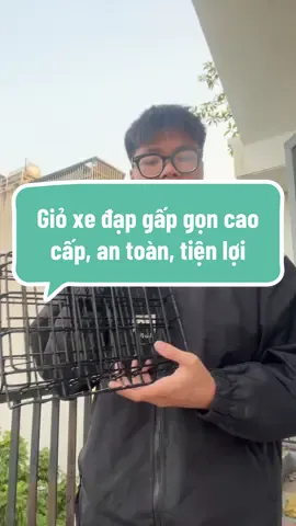 Giỏ xe đạp gấp gọn cao cấp, an toàn, tiện lợi #giogapxedap #phukienxedap #xh #xedapthethao #gioxedap 