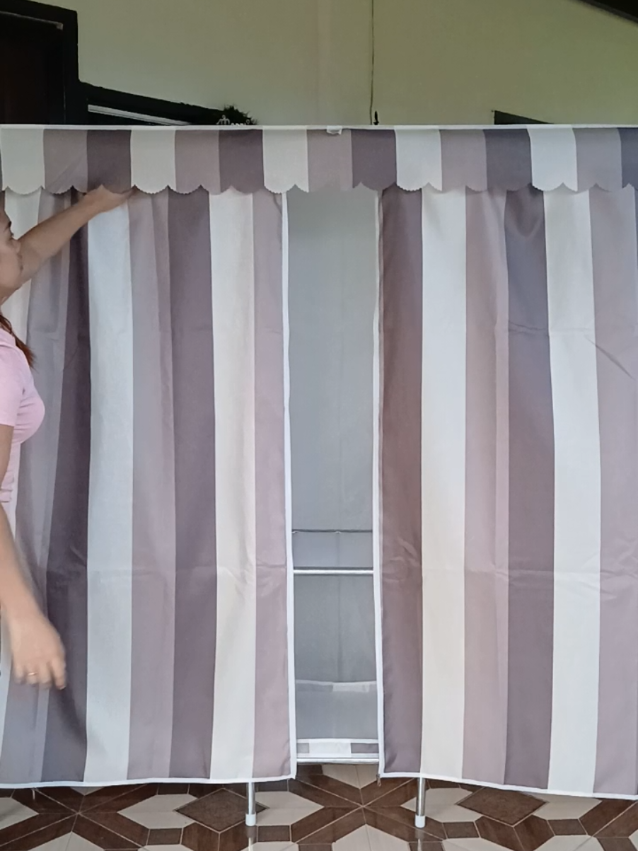 Wardrobe Cabinet made of 23mm stainless steel pipe alloy. #wardrobe #wardrobecabinet #wardrobeclothesorganizer #stainlesssteelpipe #fyp 