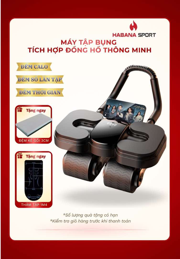 🔥 Máy tập bốn bánh Habana Sport – nhỏ gọn nhưng hiệu quả cực đại! Tăng cường sức mạnh cơ tay, vai, ngực và core ngay tại nhà. Thiết kế chắc chắn, bánh xe bám đường tốt, hỗ trợ tập luyện ổn định cho cả nam và nữ. Chỉ vài phút mỗi ngày để sở hữu body săn chắc như mong muốn! 💪✨ 👉 Phù hợp cho người mới bắt đầu đến người tập nâng cao 👉 Dễ mang theo, tập mọi lúc – mọi nơi ⚡ Sắm ngay để bắt đầu hành trình fitness của bạn! #HabanaSport #MayTapBonBanh #DungCuTapTheDuc #WorkoutAtHome #GymTaiNha     