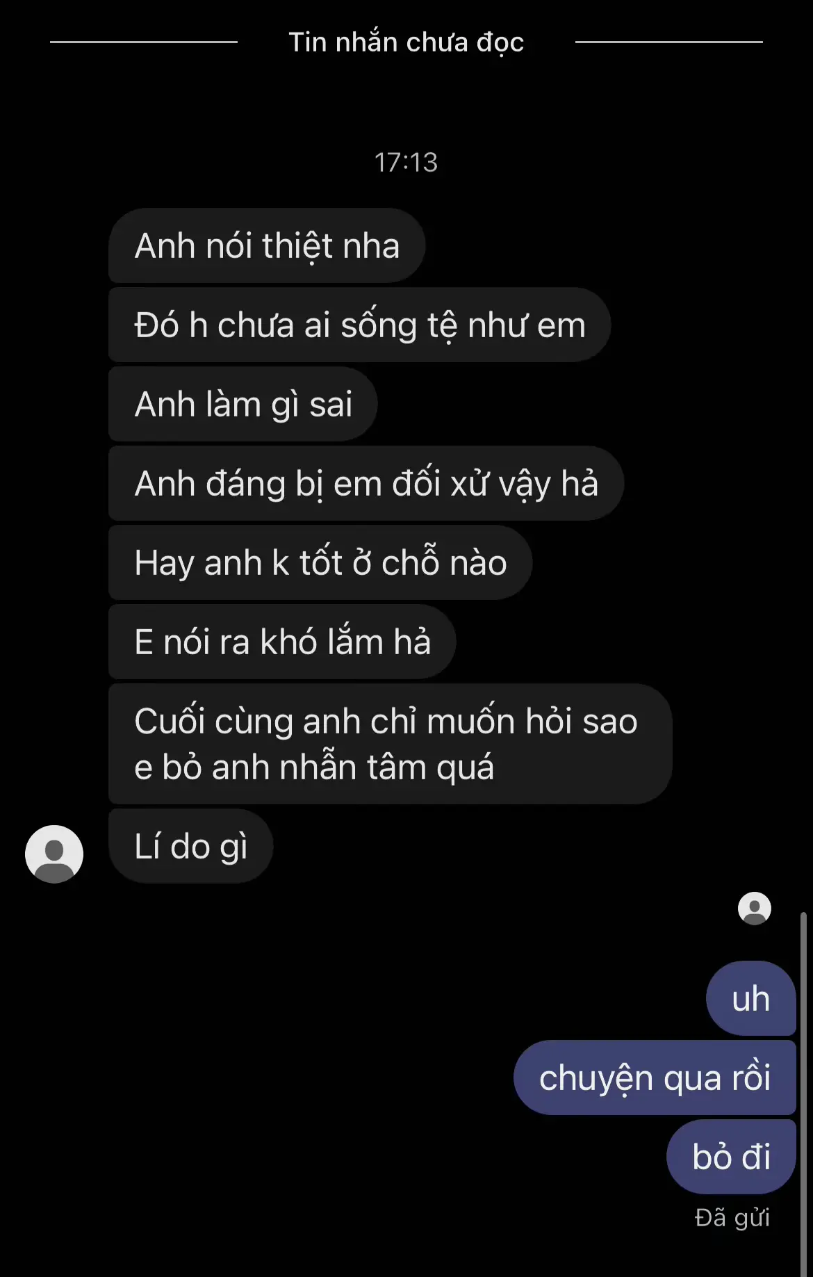 Họ bảo em tệ , em lăng nhăng , lấy tình cảm của người khác ra trêu đùa nhưng họ đâu biết em đã khóc vì người đó nhiều như nào cung đâu biết em vì người đó mà từ chối làm tổn thương bao nhiêu người ra sao  Họ càng chẳng biết em đã từng hạ cái tôi của mình xuống để cầu xin người đó ở lại, họ không phải là em thì làm sao hiểu cho được  Họ càng không thể hiểu được cảm giác đau đớn đó của em 