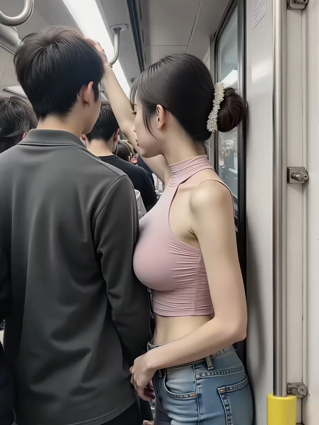 Kereta Bawah Tanah Seoul yang Ramai | #korean #aiart #shorts #foryoupage #foryou #fpy_tiktok_viral #charminggirl #viral #viralvideo #unfreezemyacount #fyp #지하철 #南武線 #난부선 #fyypppppppppp #fypシ゚viral🖤tiktok #masukberanda #99 #office #ai